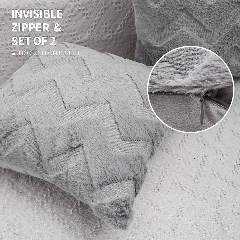 Wavy Pattern Decorative Pillow Cover for Sofa (1pc)