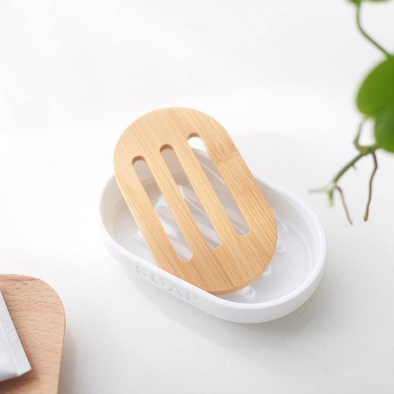 Bamboo Toothbrush Holder and Bathroom Accessories Set