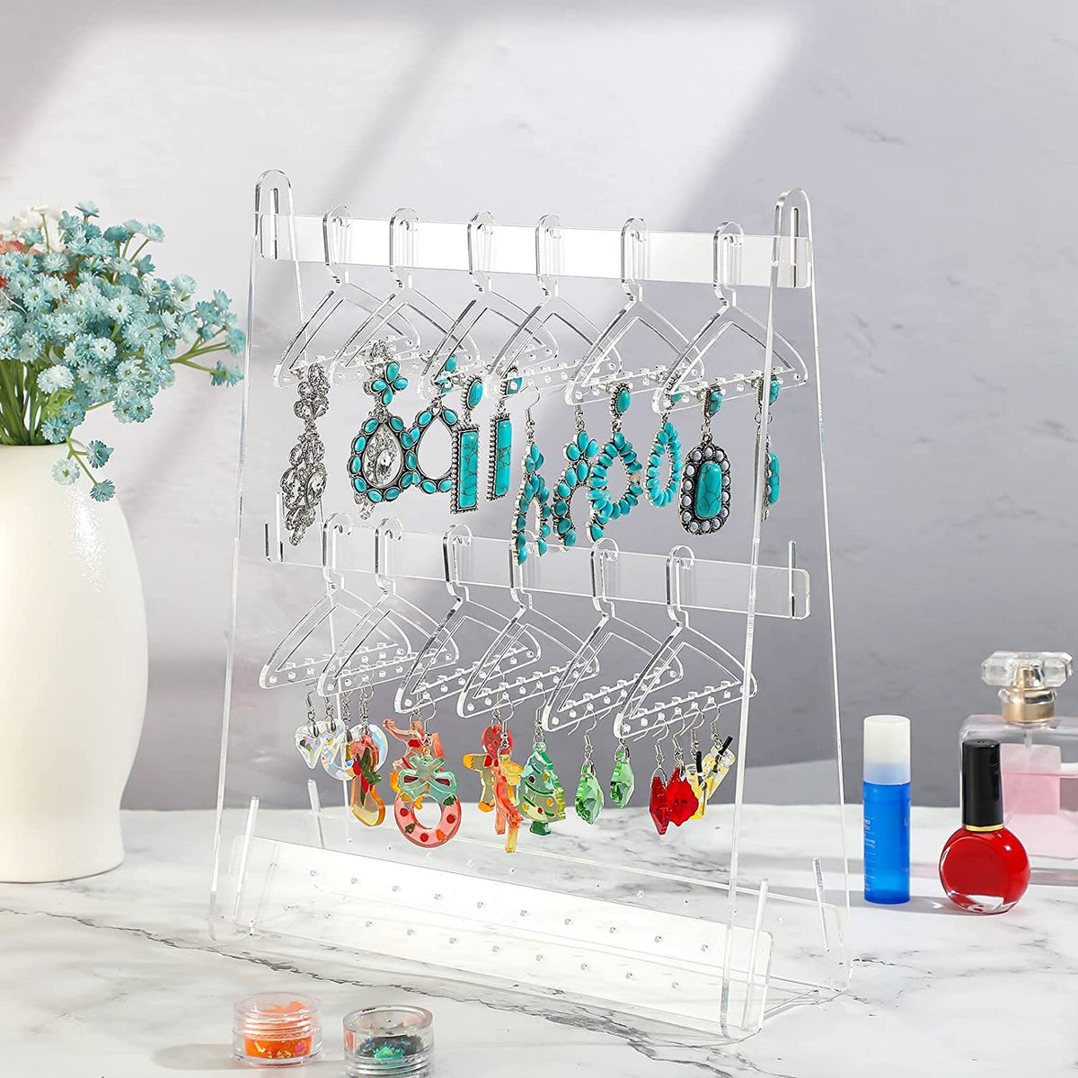 Acrylic Jewelry Storage Box for Earrings and Necklaces