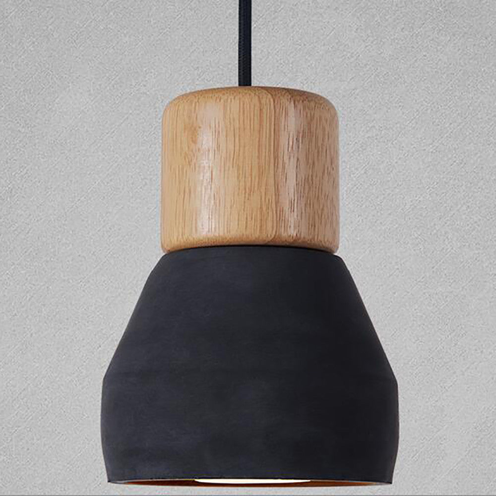 Nordic Creative Modern Colorful Cement Wood Pendant Light