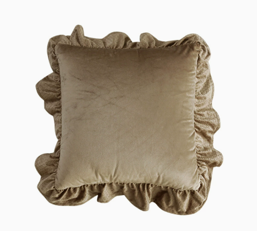 Jacquard Ruffle Cushion Cover Velvet Sofa Cushion Pillow Cover
