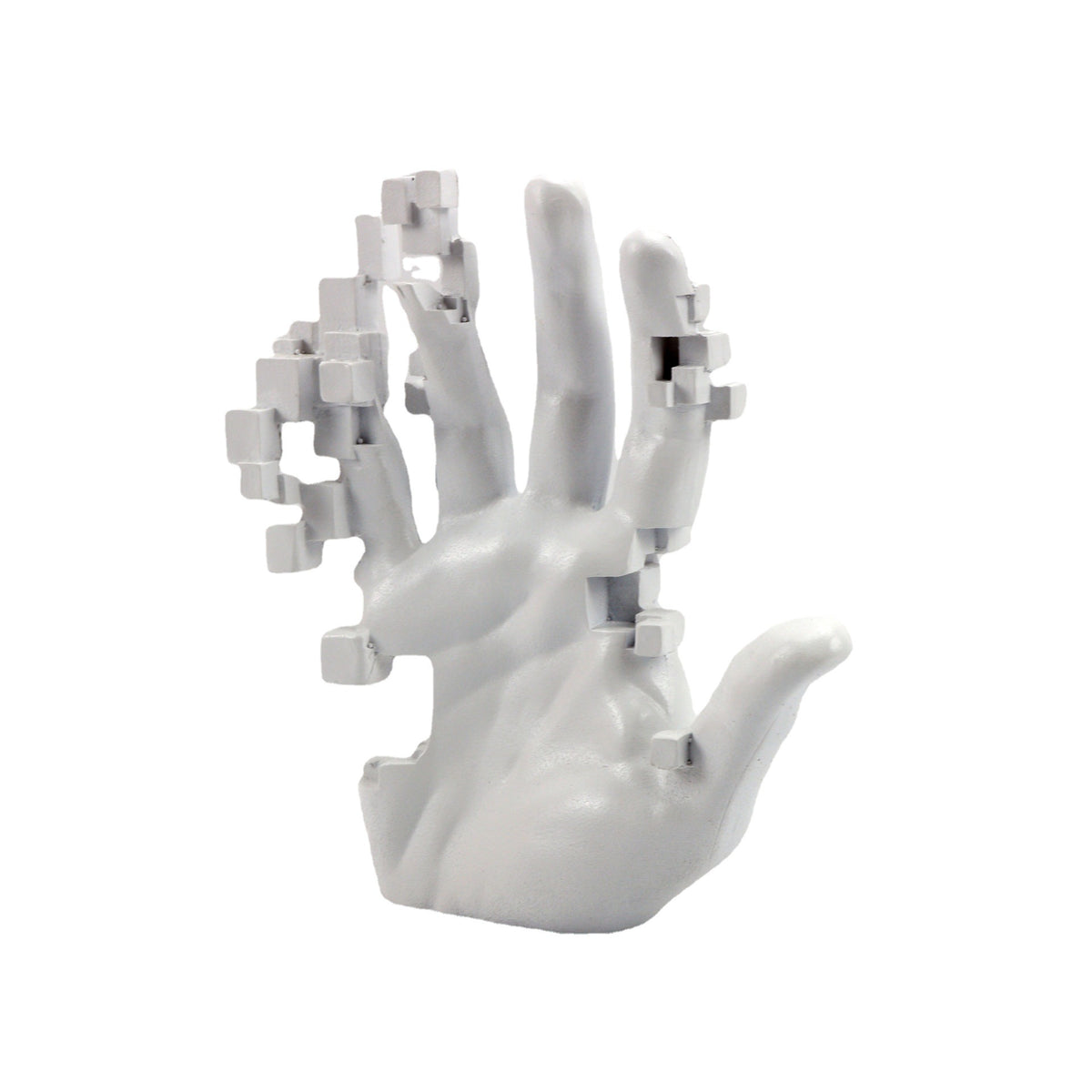 Modern Minimalist White Resin Hand Sculpture Decor