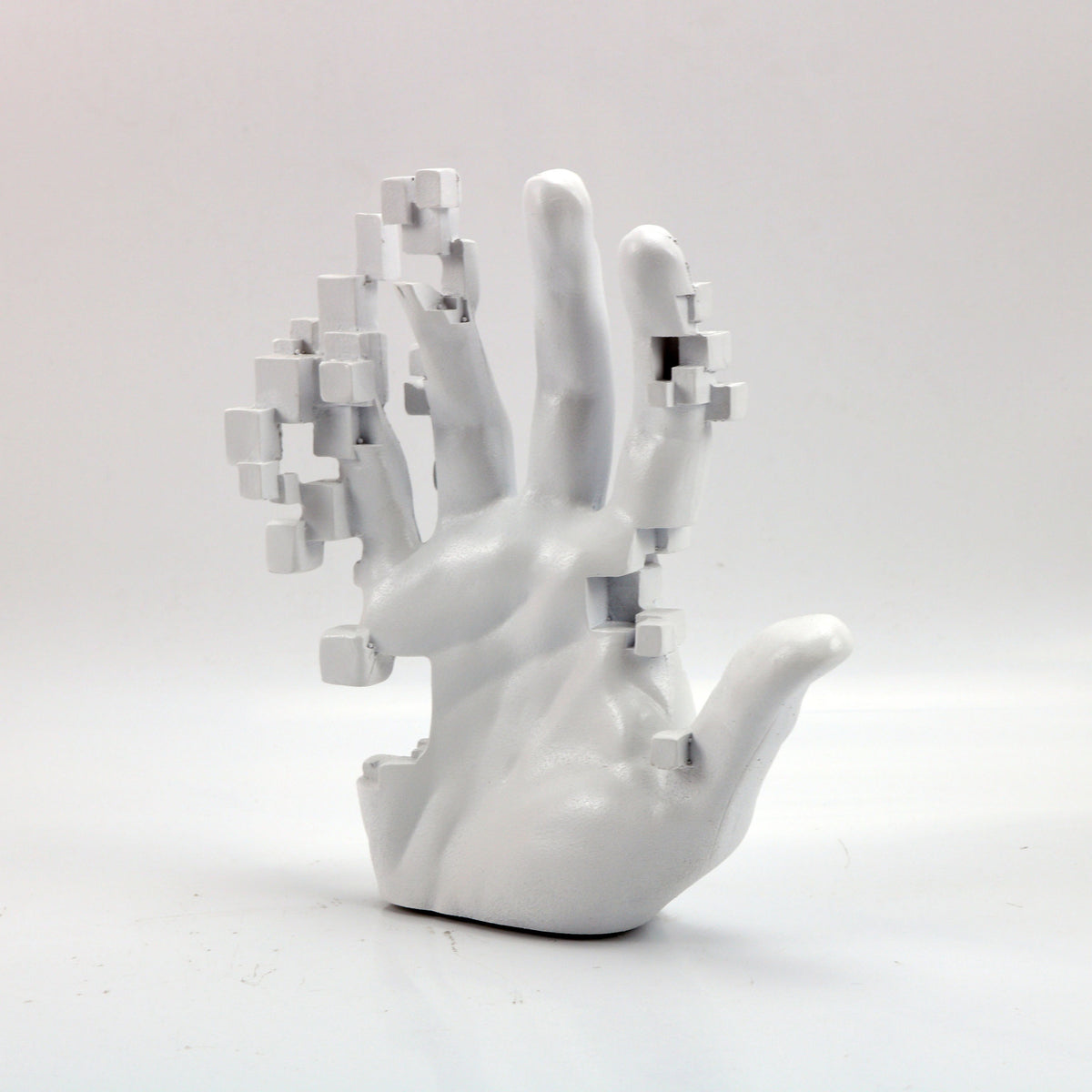 Modern Minimalist White Resin Hand Sculpture Decor