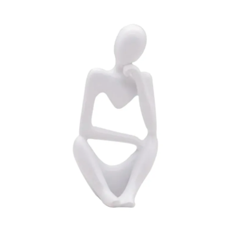 Abstract Thinker Resin Sculpture