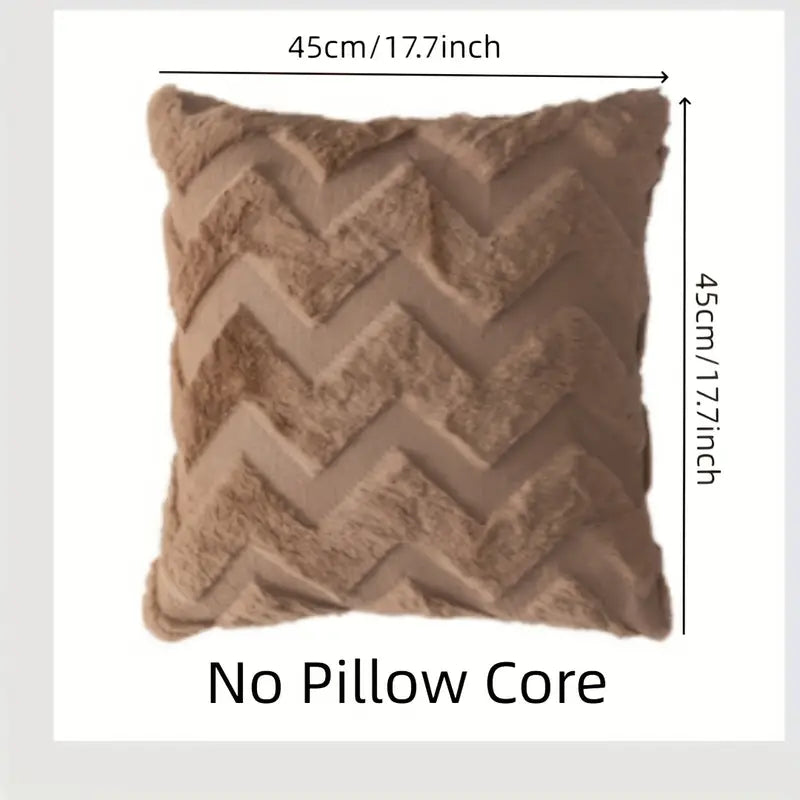 Wavy Pattern Decorative Pillow Cover for Sofa (1pc)
