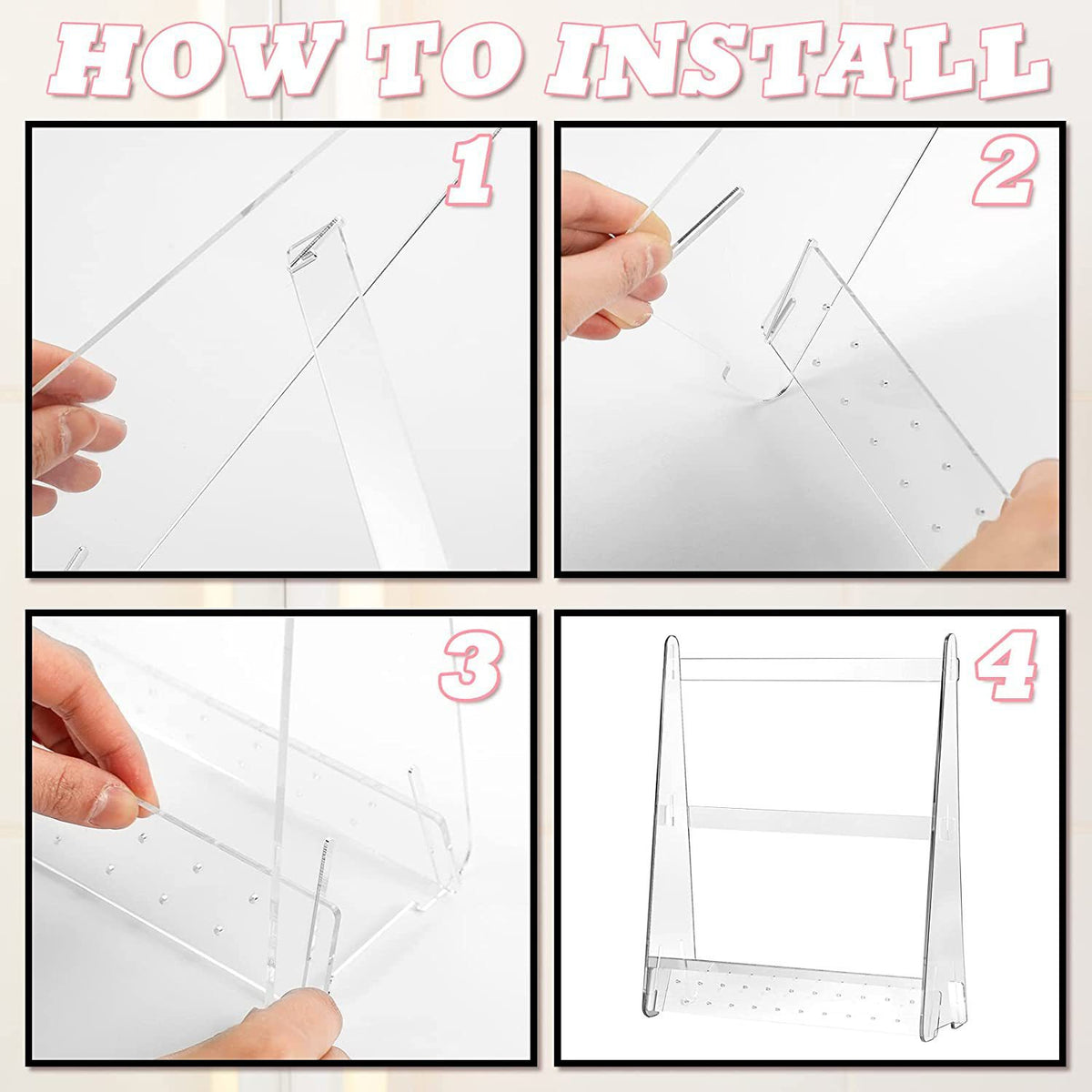 Acrylic Jewelry Storage Box for Earrings and Necklaces