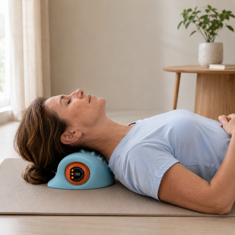 Calmevix CerviAlign™ Go — Portable Acupressure Neck Pillow