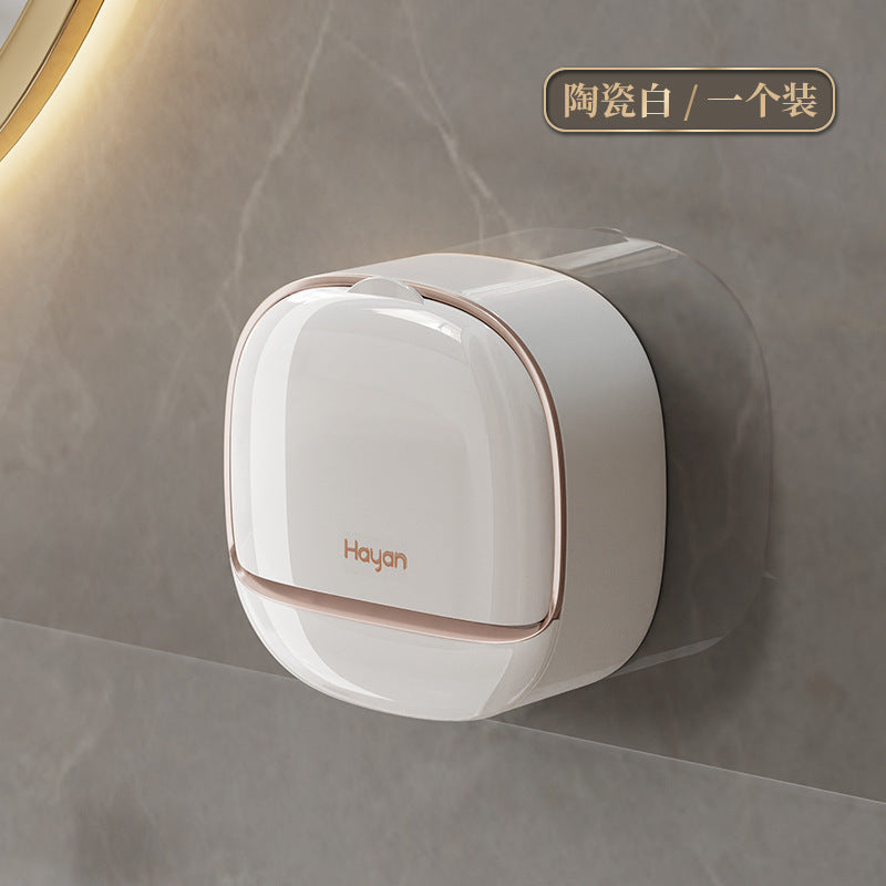 Wall-Mounted Soap Dish with Drainage and Cover