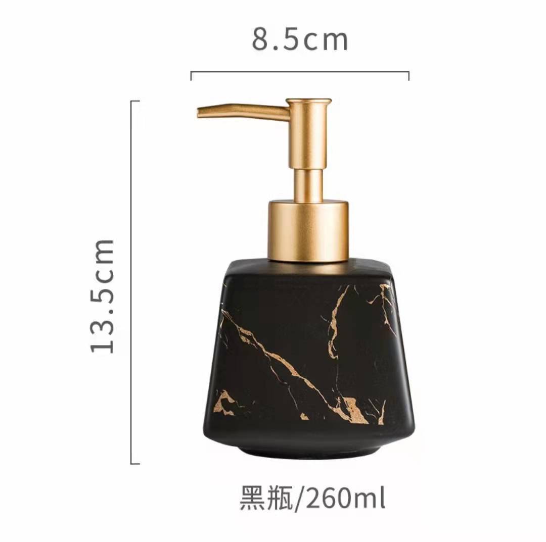 Ceramic Marble Bathroom Pump Bottles for Liquids