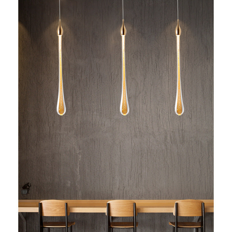 Modern Minimalist Crystal Water Drop Pendant Light